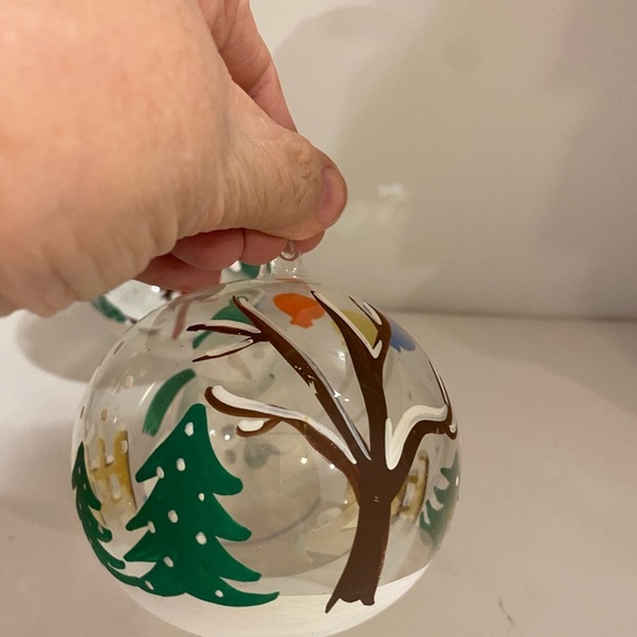 Set of 2 Hand Painted Blown Glass Ornaments (DP) - Picture 11 of 14